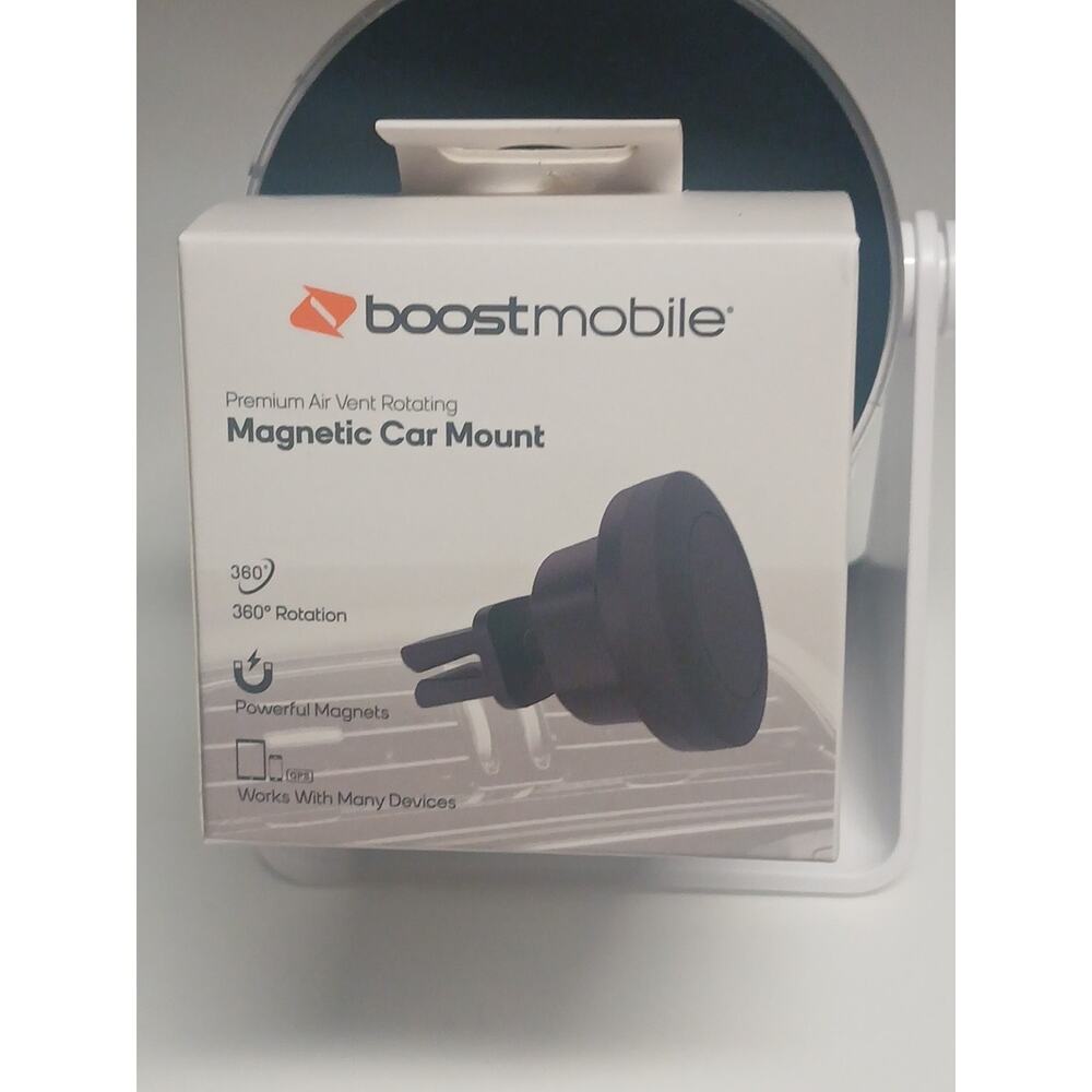 Boost Mobile Magnetic Car Mount 360° Rotation Powerful Magnets Phone Holder New